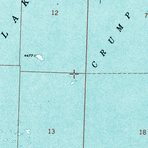 Topographic Map of Crump Lake, OR
