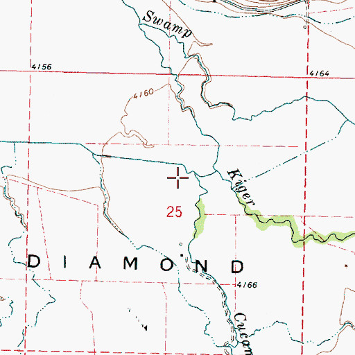 Topographic Map of Cucamonga Creek, OR