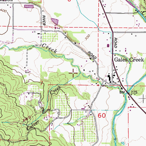 Topographic Map of Culver Creek, OR