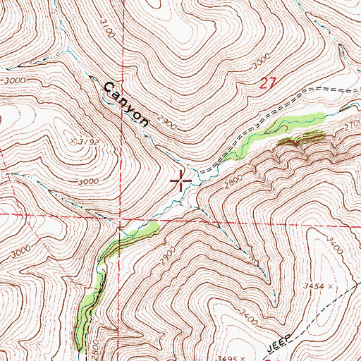 Topographic Map of Cunha Canyon, OR