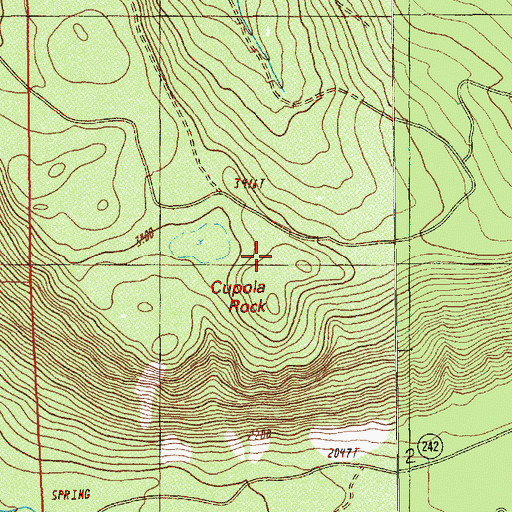 Topographic Map of Cupola Rock, OR