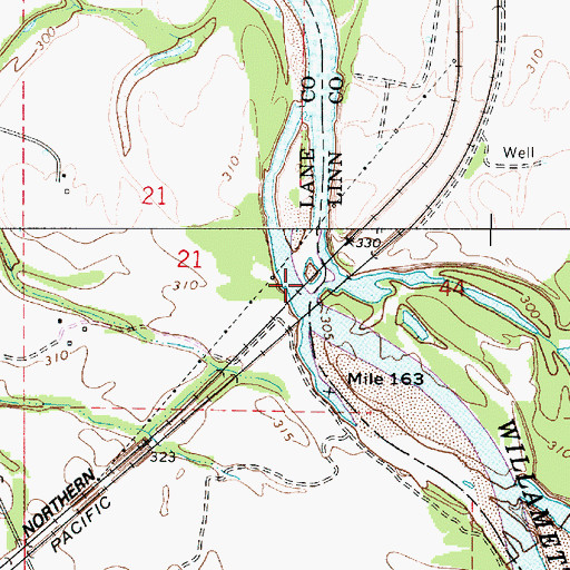 Topographic Map of Curtis Slough, OR
