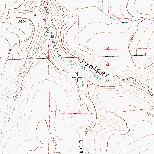Topographic Map of Cushman Canyon, OR