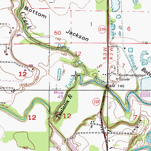 Topographic Map of Dairy Creek, OR