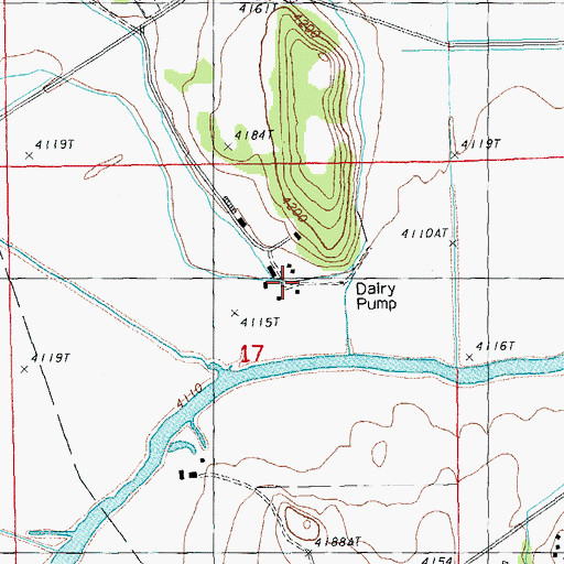 Topographic Map of Dairy Pump, OR