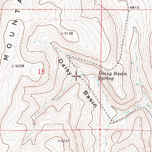 Topographic Map of Daisy Basin, OR