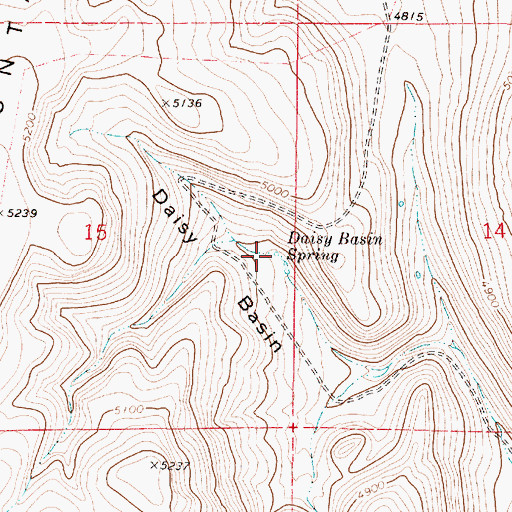 Topographic Map of Daisy Basin Spring, OR