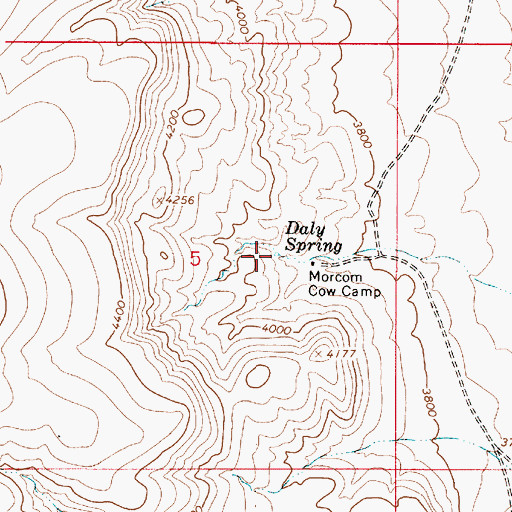 Topographic Map of Daly Spring, OR