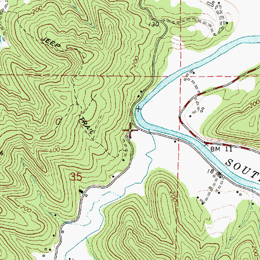 Topographic Map of Daniels Creek, OR