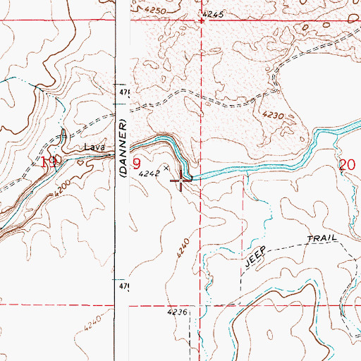 Topographic Map of Danner Valley, OR