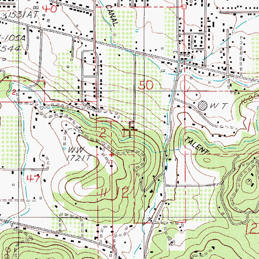 Topographic Map of Dark Hollow, OR