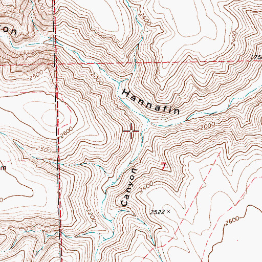 Topographic Map of Daugherty Canyon, OR