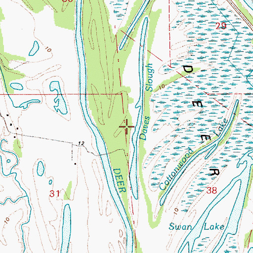 Topographic Map of Daves Slough, OR