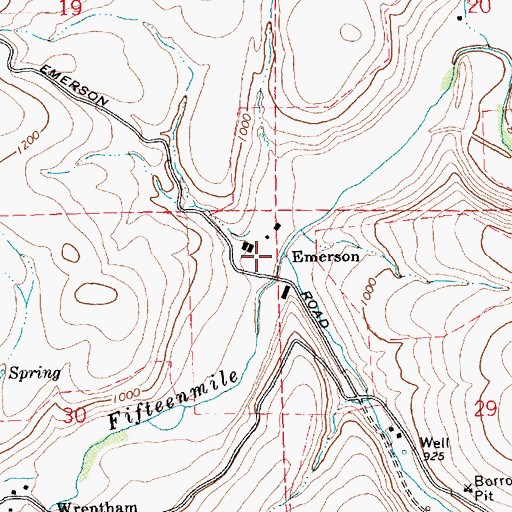 Topographic Map of Davis Creek, OR