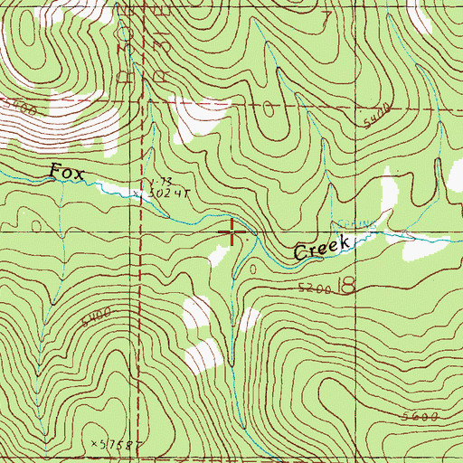 Topographic Map of Forty Day Creek, OR