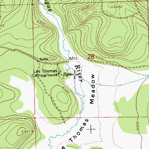 Topographic Map of Dead Cow Creek, OR