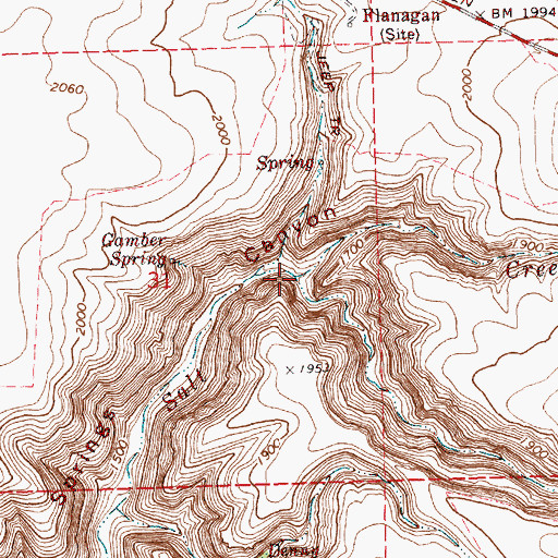 Topographic Map of Dead Dog Canyon, OR