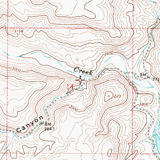 Topographic Map of Dead Horse Canyon, OR