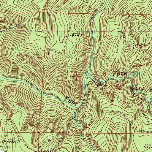 Topographic Map of Dead Horse Creek, OR