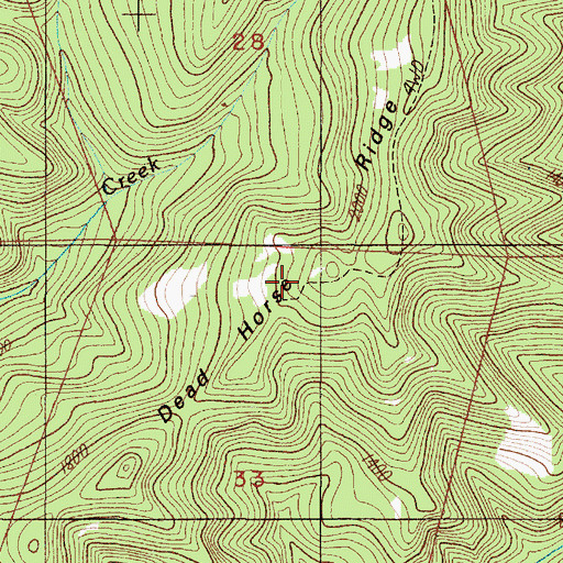 Topographic Map of Dead Horse Ridge, OR