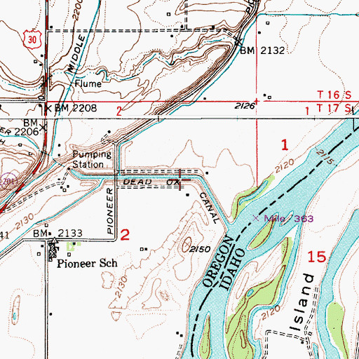 Topographic Map of Dead Ox Canal, OR