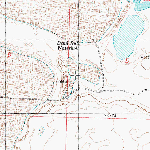 Topographic Map of Deadbull Waterhole, OR