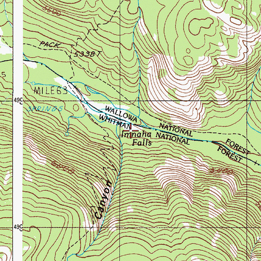 Topographic Map of Deadman Canyon, OR