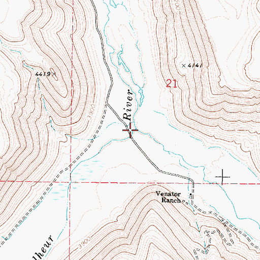 Topographic Map of Deadman Creek, OR