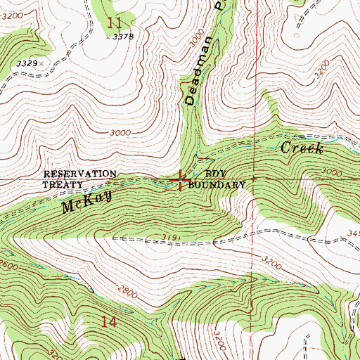Topographic Map of Deadman Pass Canyon, OR