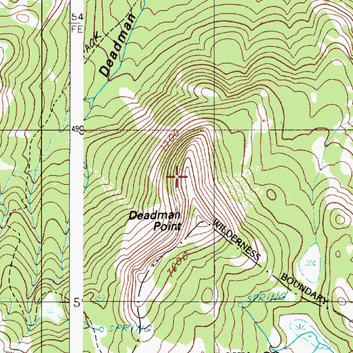 Topographic Map of Deadman Point, OR