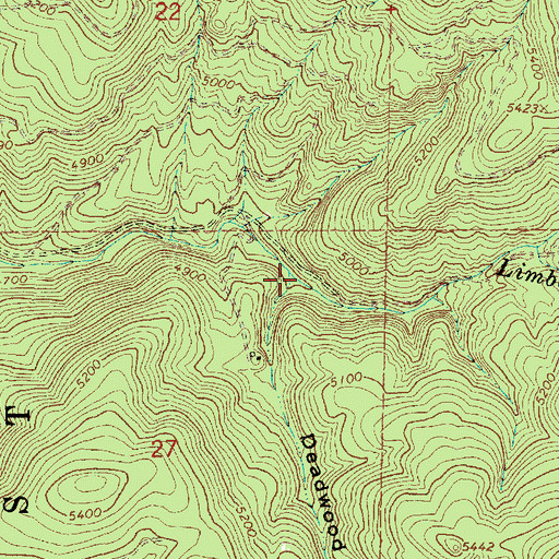 Topographic Map of Deadwood Gulch, OR