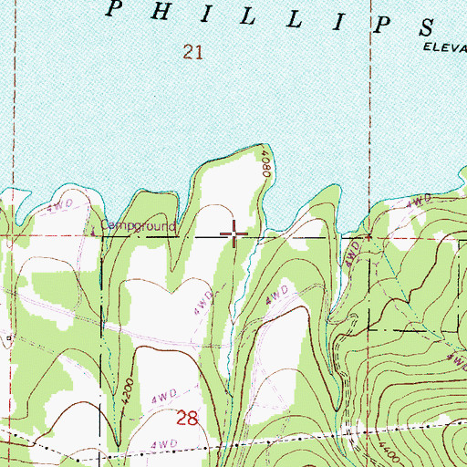 Topographic Map of Dean Creek, OR