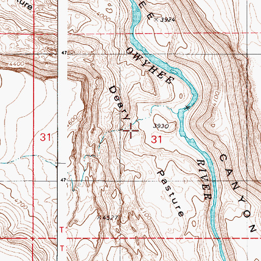 Topographic Map of Deary Pasture, OR