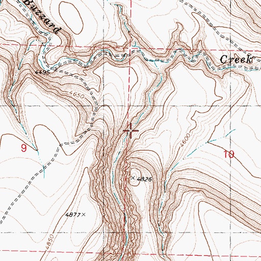 Topographic Map of Deep Canyon, OR