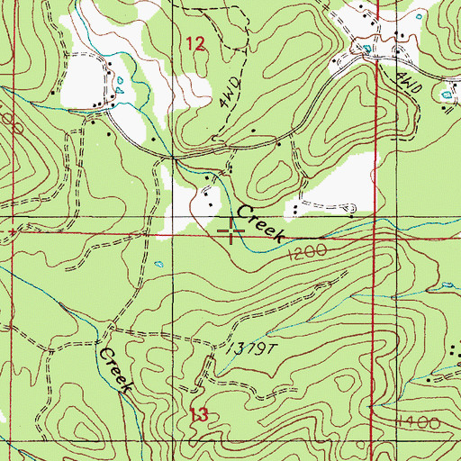 Topographic Map of Deep Creek, OR