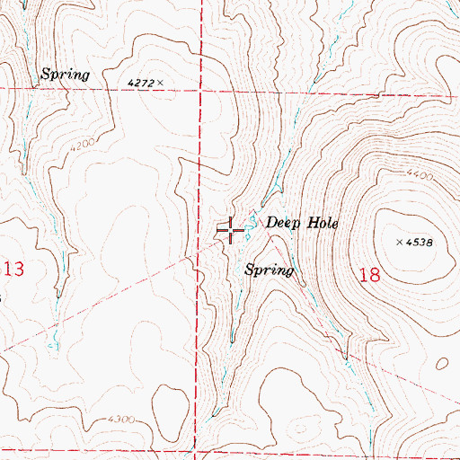 Topographic Map of Deep Hole, OR