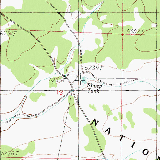 Topographic Map of Sheep Tank, AZ