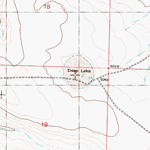 Topographic Map of Deep Lake, OR