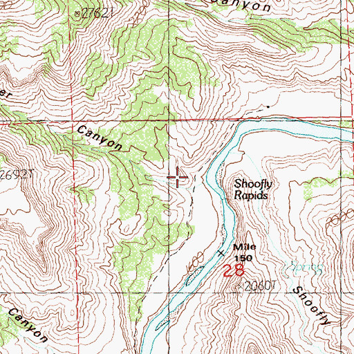 Topographic Map of Deer Canyon, OR