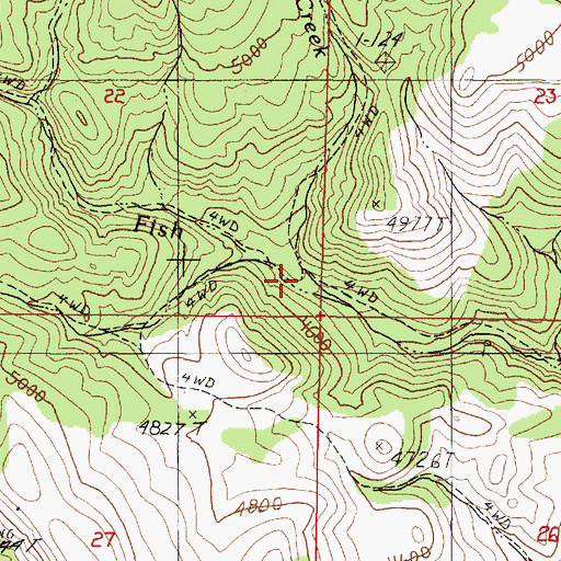 Topographic Map of Deer Creek, OR