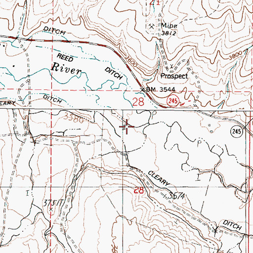 Topographic Map of Deer Creek, OR