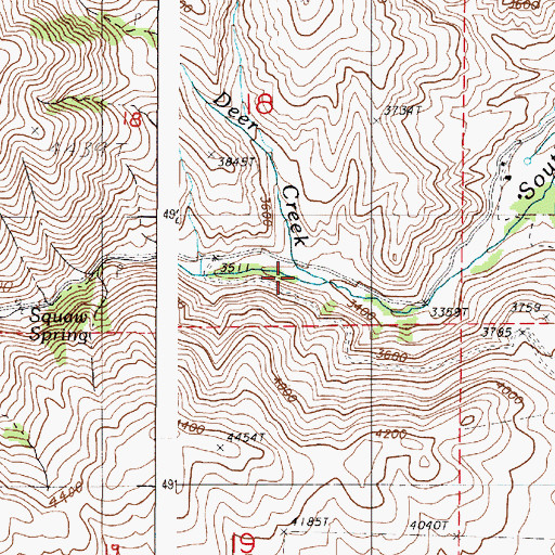 Topographic Map of Deer Creek, OR