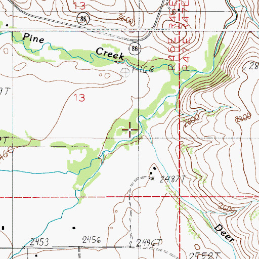 Topographic Map of Deer Creek, OR