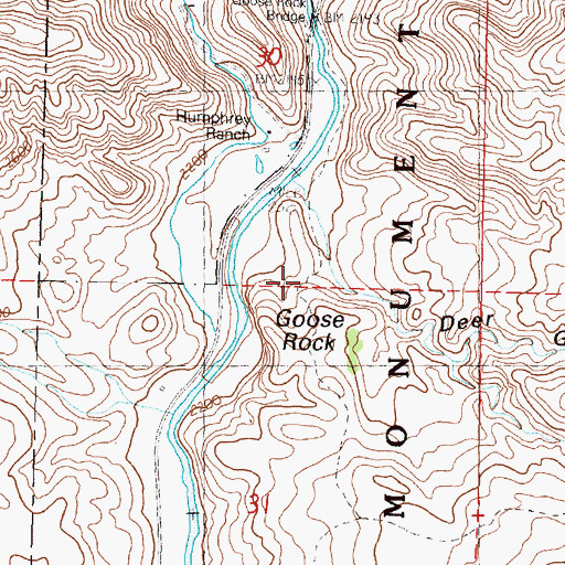 Topographic Map of Deer Gulch, OR