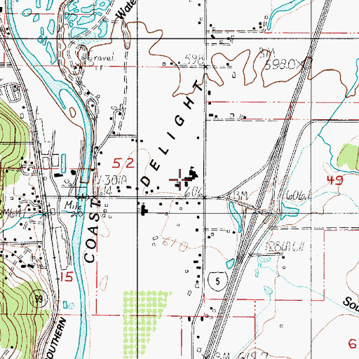 Topographic Map of Delight Valley Elementary School, OR