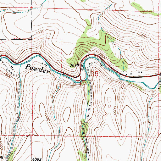 Topographic Map of Denny Creek, OR