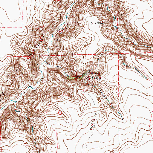 Topographic Map of Denny Spring, OR