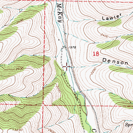 Topographic Map of Denson Canyon, OR