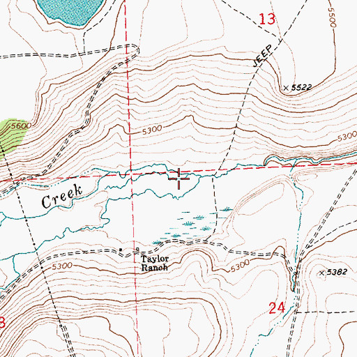 Topographic Map of Dent Creek, OR