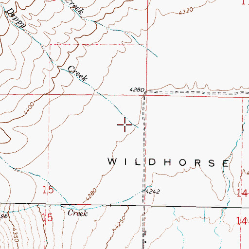 Topographic Map of Deppy Creek, OR